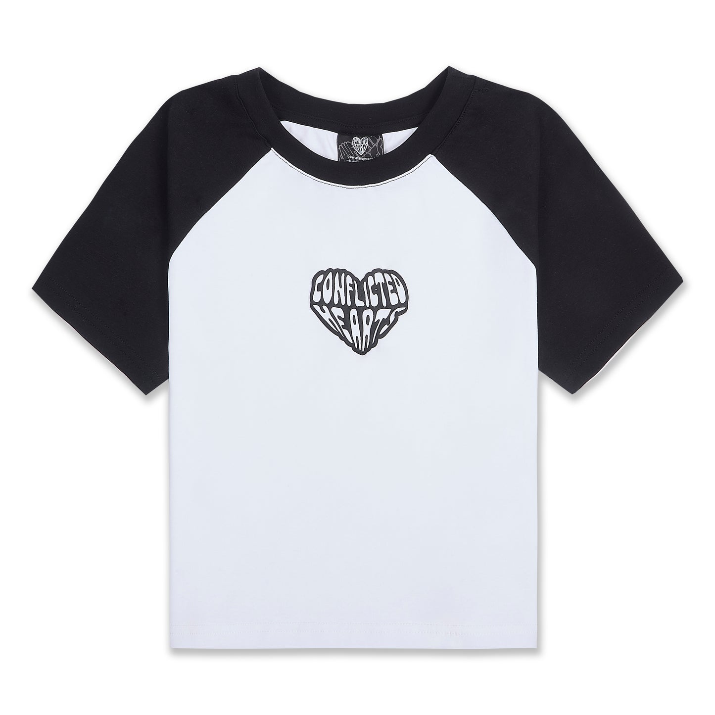 Womens Black Cropped Tee
