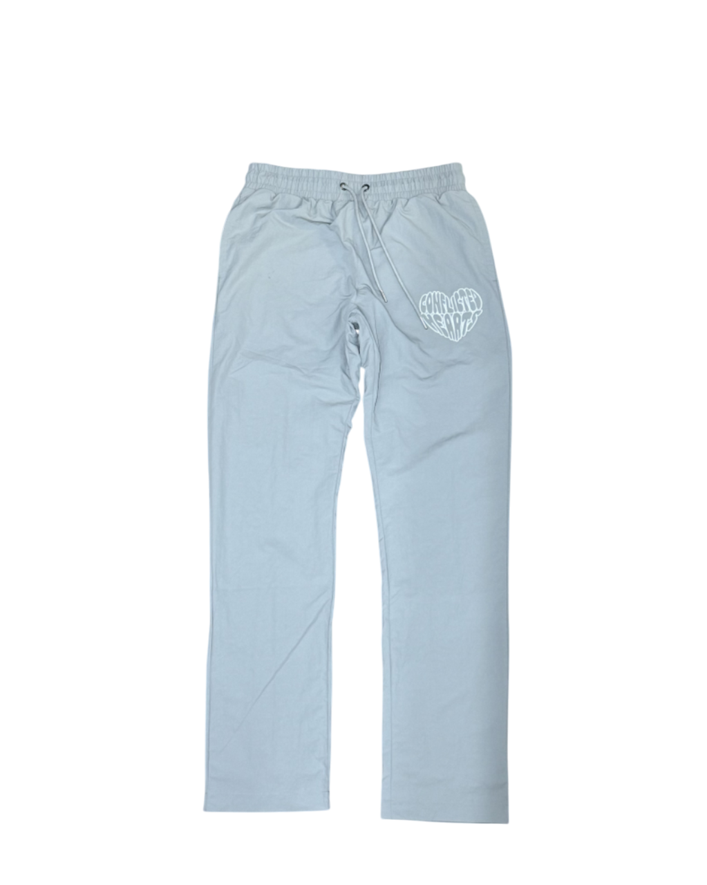 Grey Nylon track Bottoms