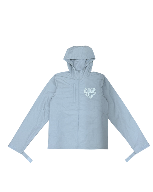 Grey Nylon track Jacket