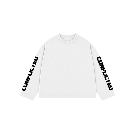 White Conflicted Longsleeve