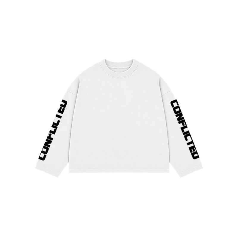 White Conflicted Longsleeve
