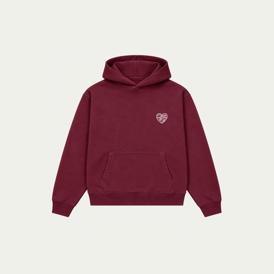 BURGUNDY BASICS HOODIE