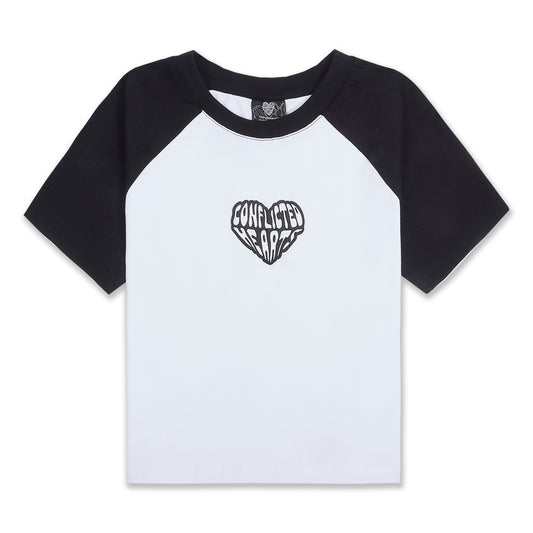 Womens Black Cropped Tee