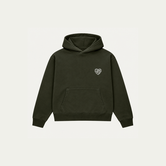 OLIVE BASICS HOODIE
