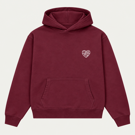 BURGUNDY BASICS HOODIE