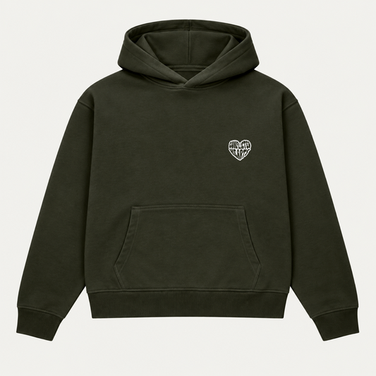OLIVE BASICS HOODIE